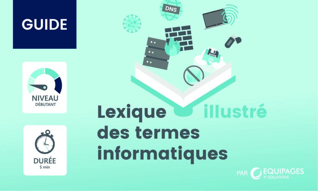 Illustration page guide lexique illustré termes informatique